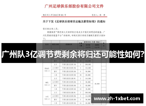 广州队3亿调节费剩余将归还可能性如何？