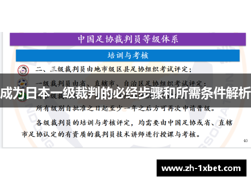 成为日本一级裁判的必经步骤和所需条件解析