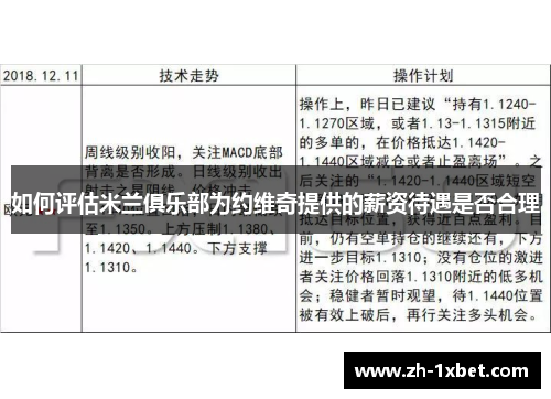 如何评估米兰俱乐部为约维奇提供的薪资待遇是否合理